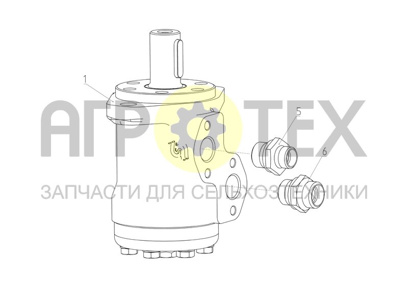 Гидромотор (152.09.14.010-01) (№5 на схеме)
